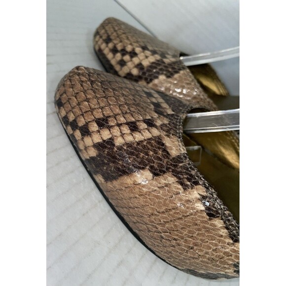 Nine West Heels Women’s Size 11 Faux Snakeskin Dress Pointed Toe Ankle Strap - Picture 6 of 12